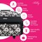 Everything Mary XL 4 Wheel Collapsible Rolling Sewing Machine Storage Case, Artistic Floral